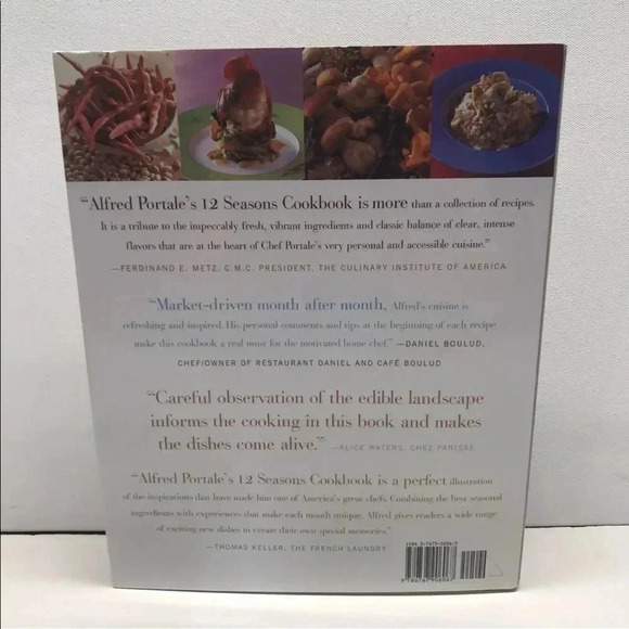 *Final Price* 12 Seasons Cookbook - Alfred Portale’s Hardcover Cooking Home Meal - Picture 2 of 3